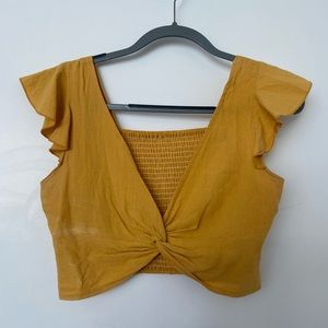 Matching Yellow Linen Set (top & pants)